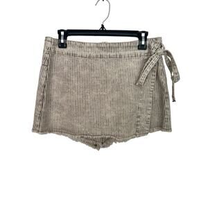Atlard State Wrap Skort NWT Brown White Stripe Women's Large Super Cute!